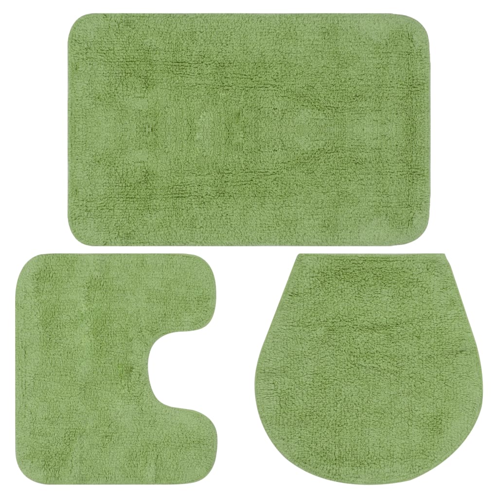 Set-covorase-baie-3-piese-verde-textil