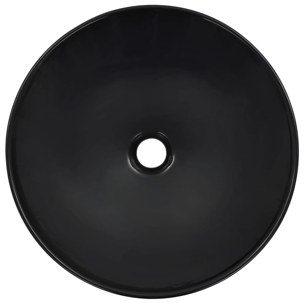 Chiuveta de baie, negru, 41x12,5 cm, ceramica