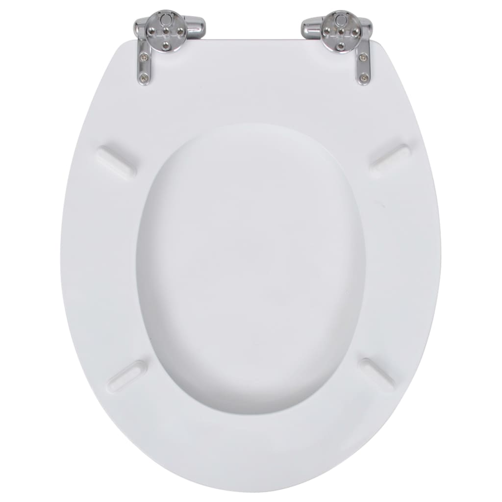 Capace WC cu inchidere silentioasa, 2 buc, alb, MDF