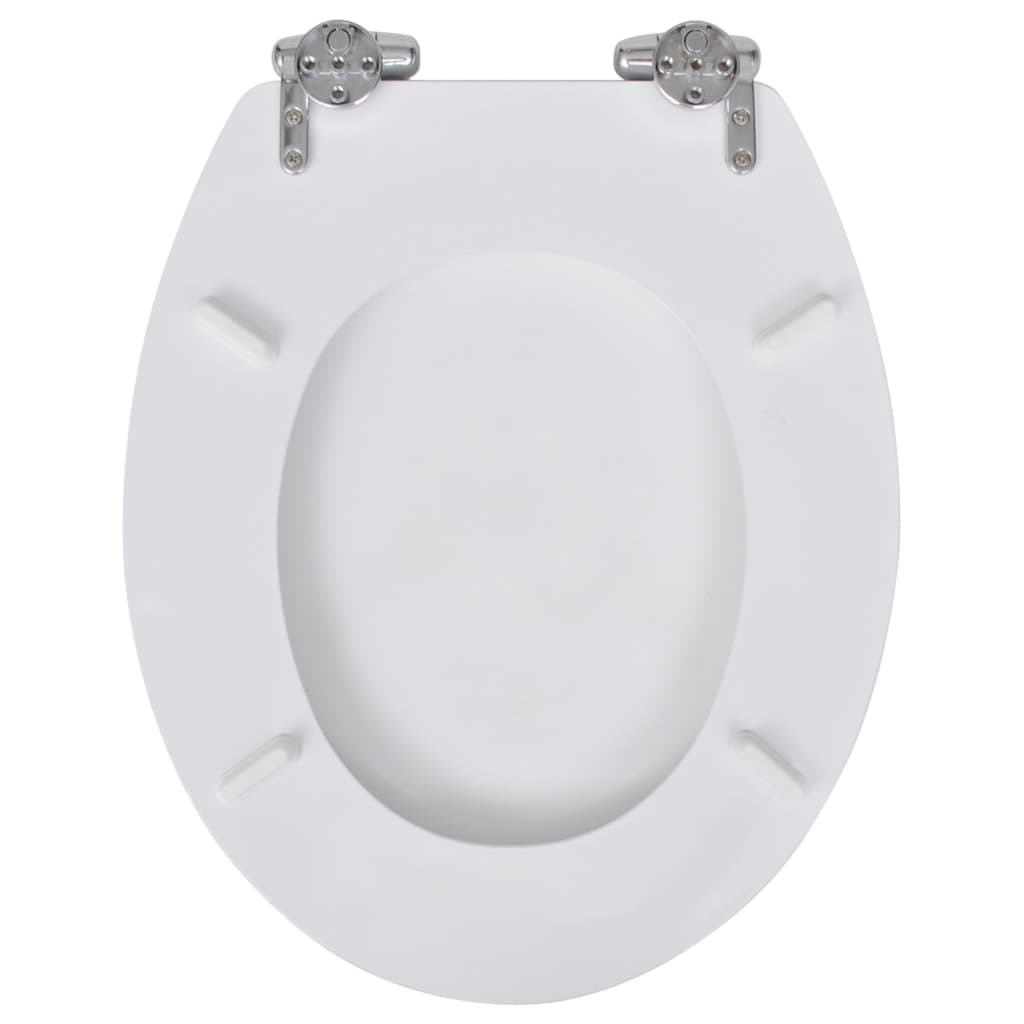 Capac WC cu inchidere silentioasa alb MDF design simplu