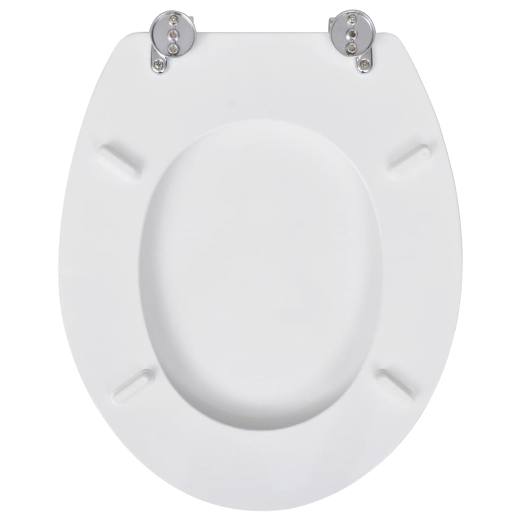 Capac WC, alb, MDF, model simplu