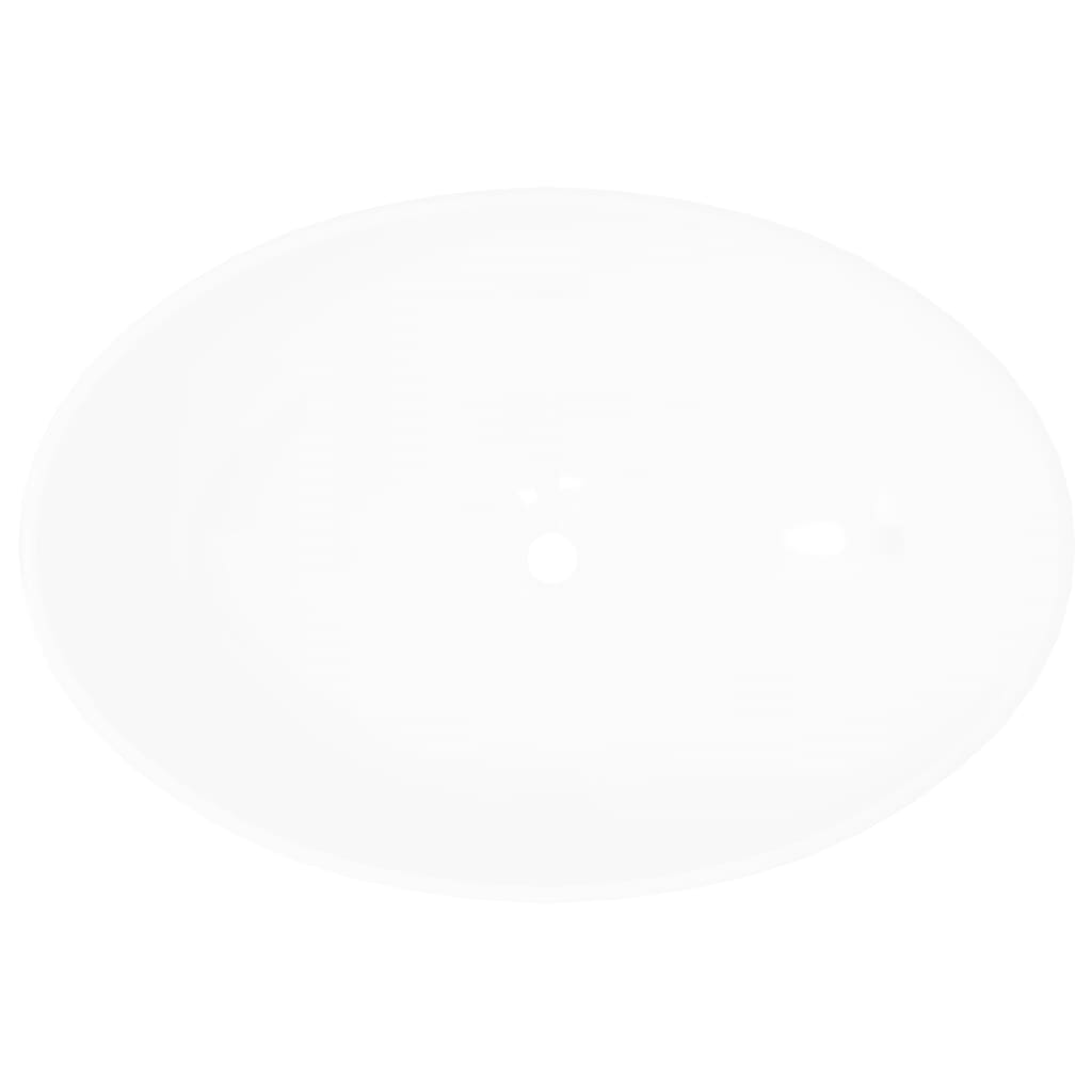 Chiuveta ovala, alb, 40 x 33 cm, ceramica premium