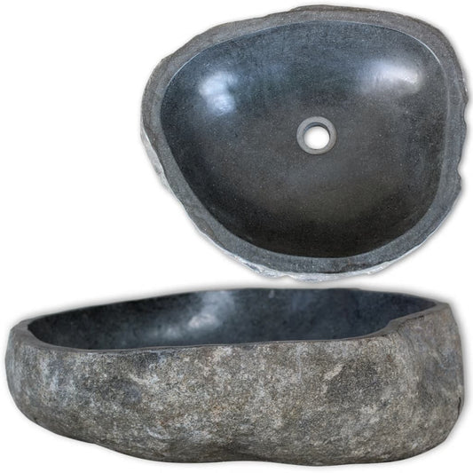 Chiuveta din piatra de rau, 38-45 cm, ovala