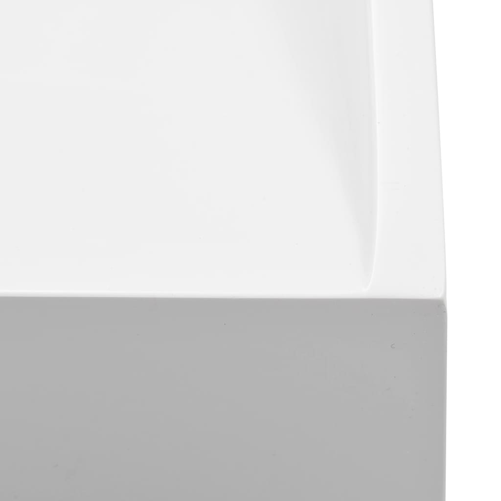 Chiuveta, alb, 100x46x11cm, conglomerat turnat mineral/marmura