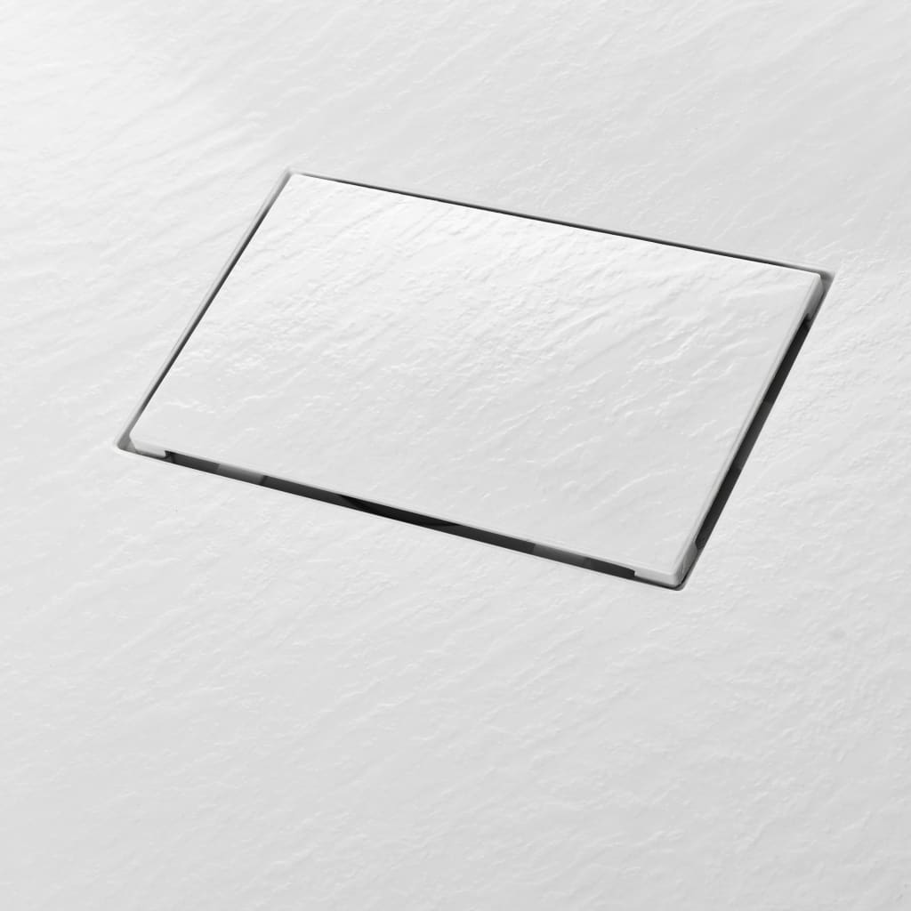 Cadita de dus, alb, 80 x 80 cm, SMC