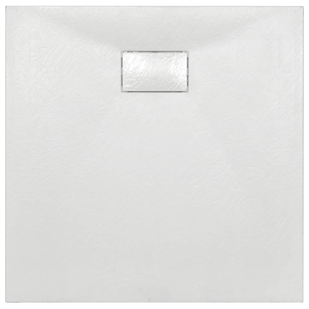 Cadita de dus, alb, 90 x 90 cm, SMC