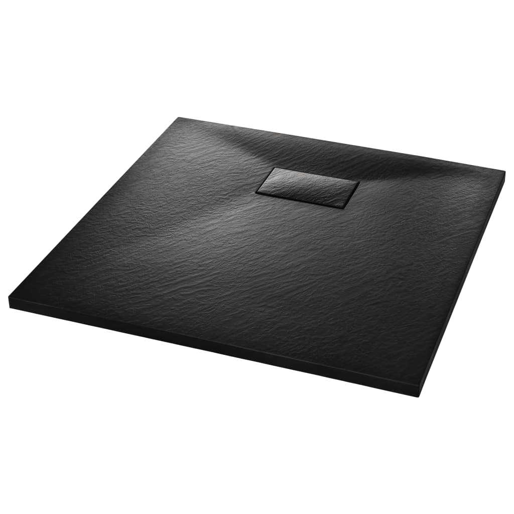 Cadita de dus, negru, 90 x 90 cm, SMC
