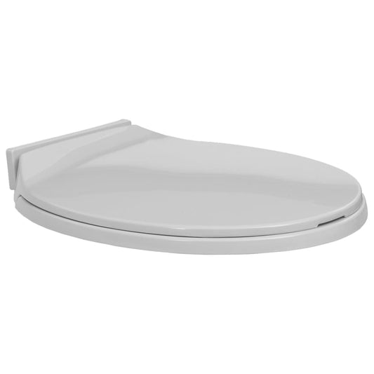 Capac WC cu inchidere silentioasa, gri deschis, oval