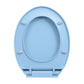 Capac WC cu inchidere silentioasa, albastru, oval