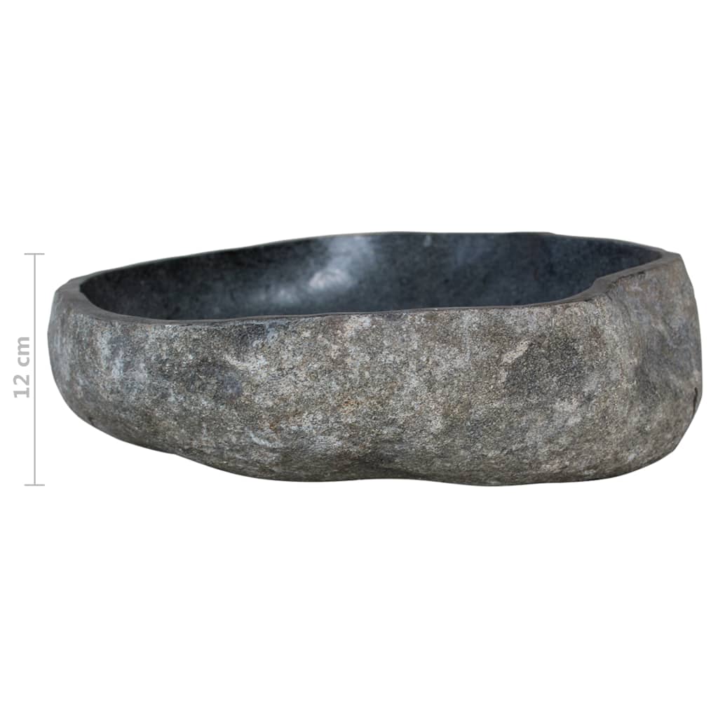 Chiuveta din piatra de rau, 30-37 cm, oval