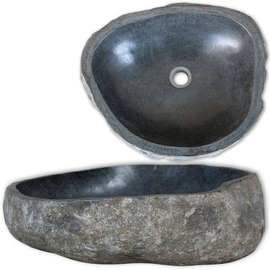 Chiuveta din piatra de rau, 38-45 cm, oval