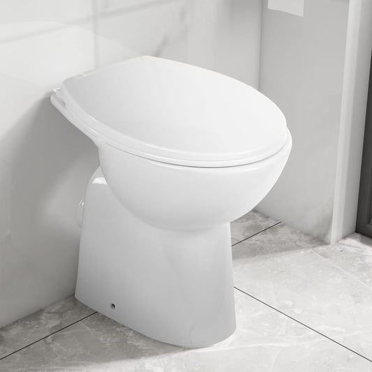 Vas WC fara rama, Inchidere silentioasa, + 7 cm, alb, ceramica