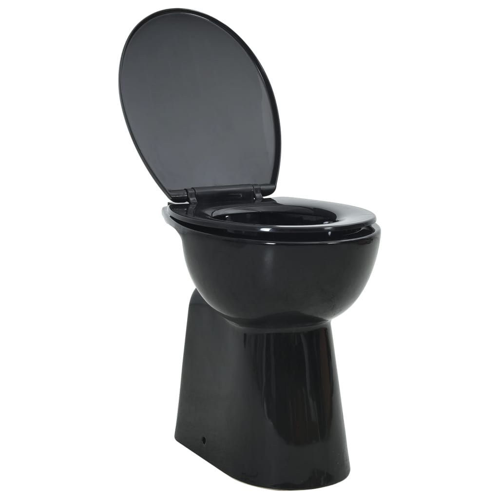 Vas WC fara rama Inchidere silentioasa, + 7 cm, negru, ceramica