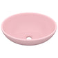 Chiuveta de lux, roz mat, 40 x 33 cm, ceramica, forma ovala