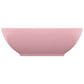 Chiuveta de lux, roz mat, 40 x 33 cm, ceramica, forma ovala