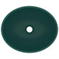 Chiuveta de lux, verde mat, 40 x 33 cm, ceramica, forma ovala
