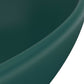 Chiuveta de lux, verde mat, 40 x 33 cm, ceramica, forma ovala