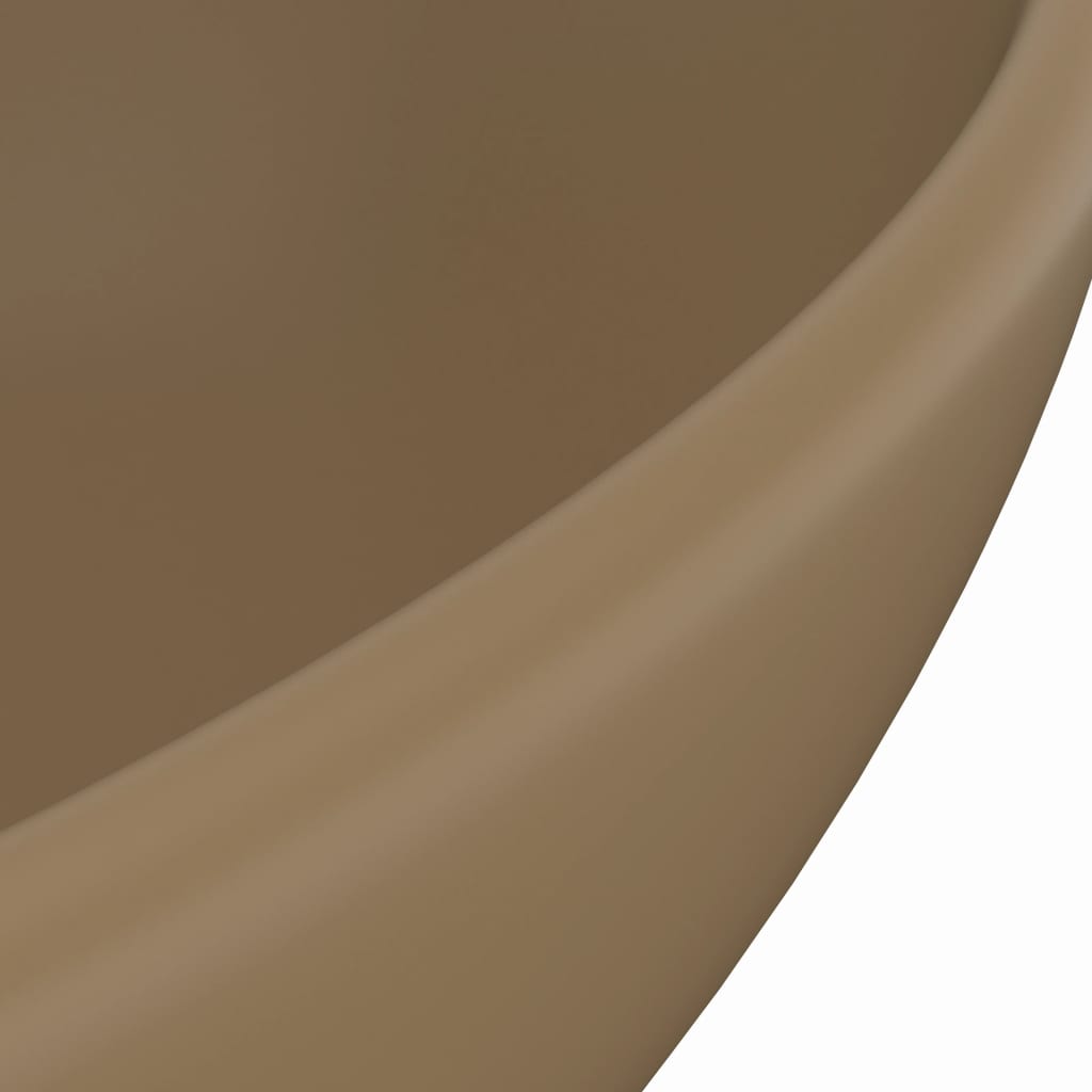 Chiuveta de lux, crem mat, 40 x 33 cm, ceramica, forma ovala