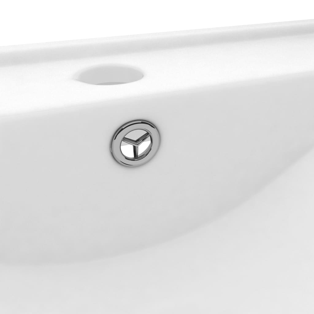 Chiuveta baie lux orificiu robinet alb mat 60x46 cm ceramica