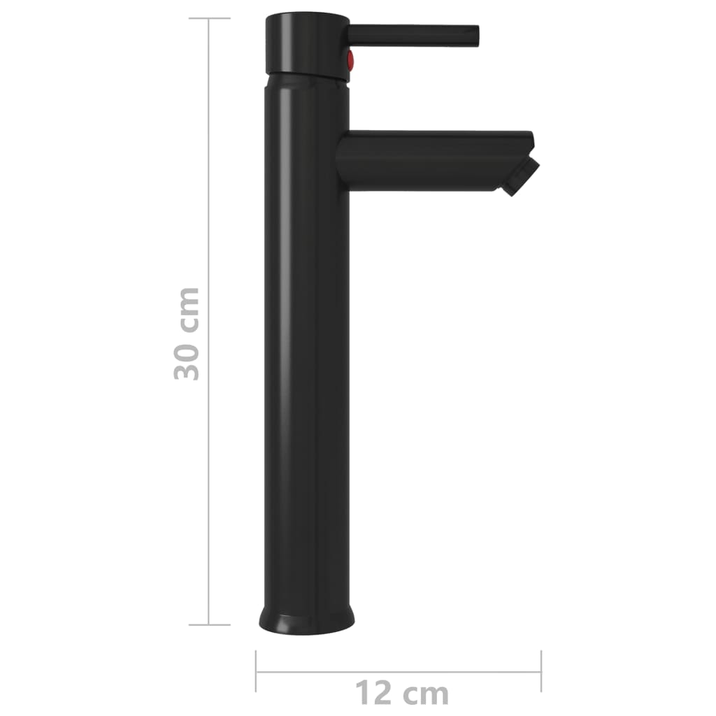 Baterie mixer de baie, negru, 12x30 cm