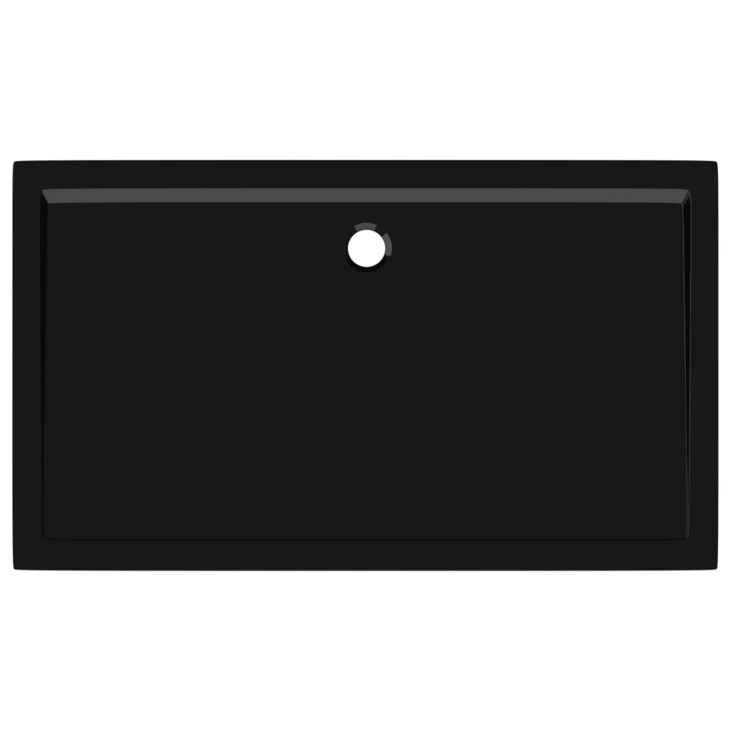Cadita de dus dreptunghiulara din ABS, neagra, 70x120 cm
