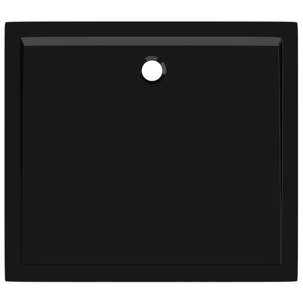 Cadita de dus dreptunghiulara din ABS, negru, 80x90 cm