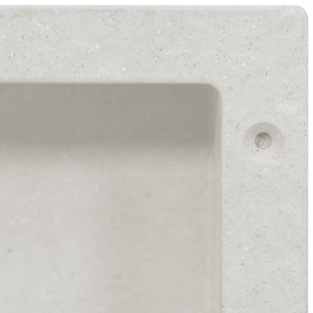Nisa de dus, alb mat, 41x36x10 cm