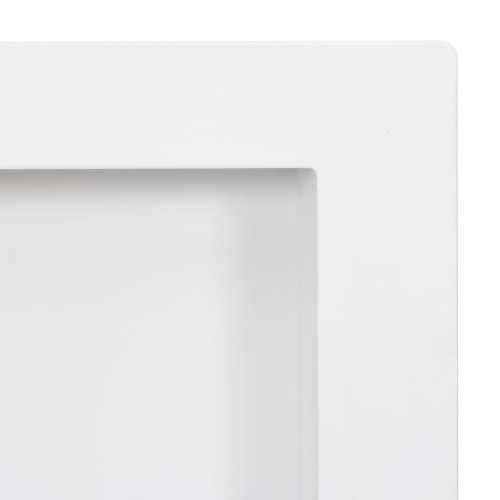 Nisa de dus, 3 compartimente, alb mat, 41x99x9 cm