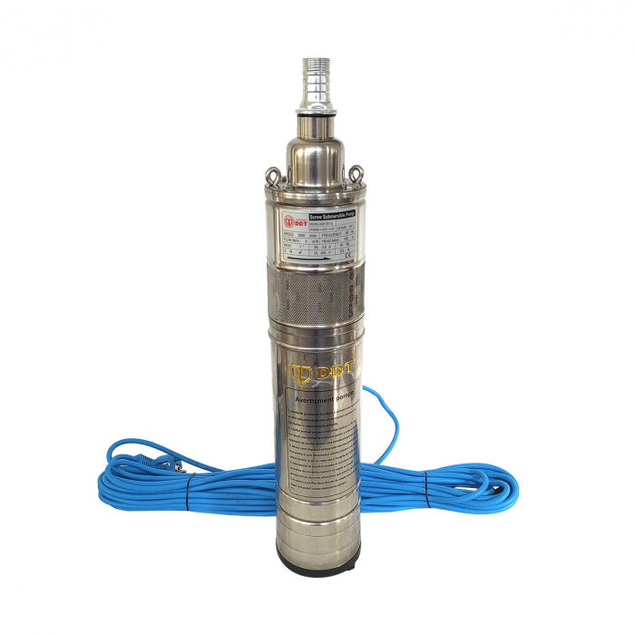 Pompa submersibila, DDT QGD120, suruburi inox, sita protectie, 20 m cablu, 120 m, 3 m³/h